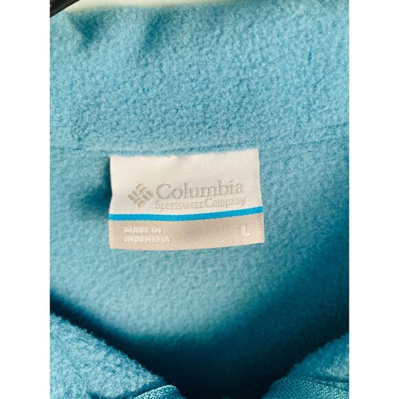 Columbia Fleece Zip Up Jacket Large Blue - Picture 2 of 5